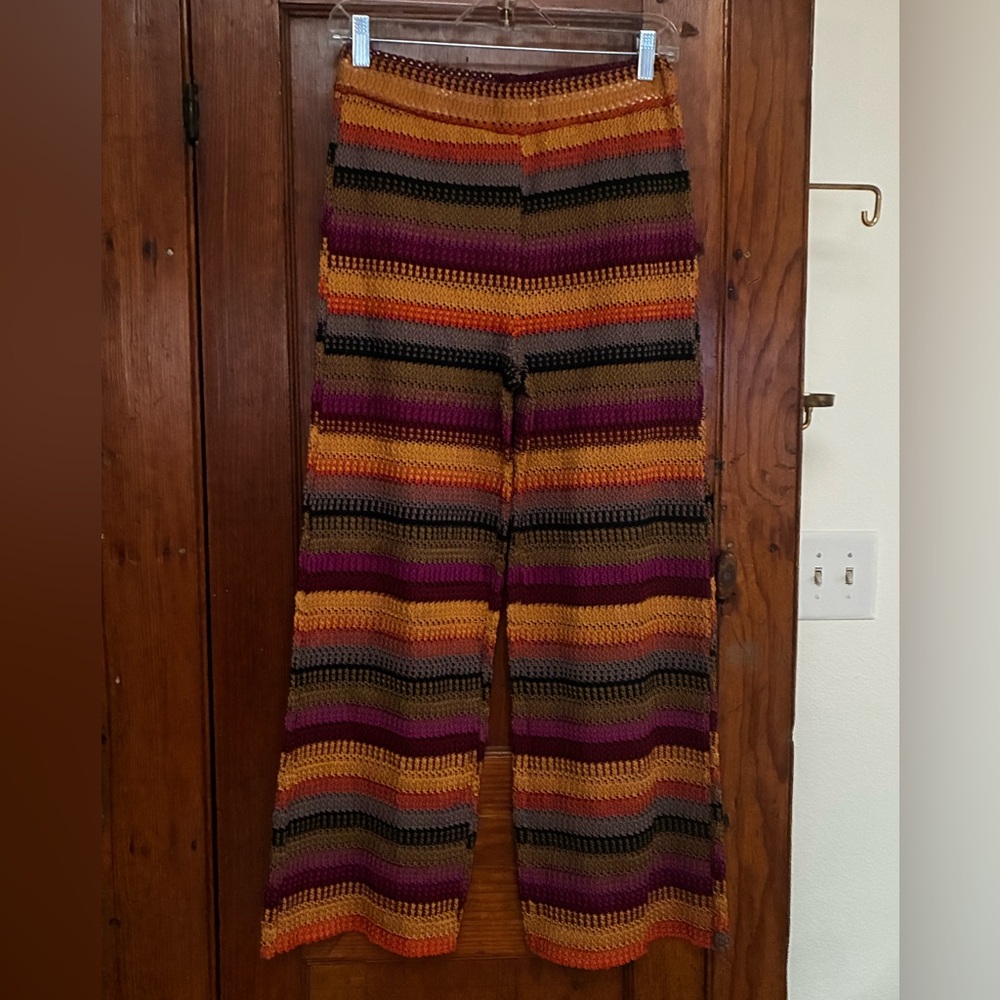 Flared Multicolored Striped Pants - image 1